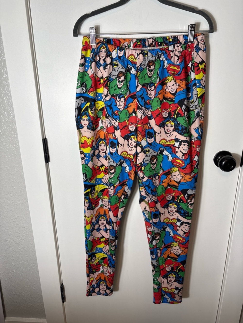 DC Comics Justice League Graphic Leggings Batman Superman Wonder Woman Nerdcore